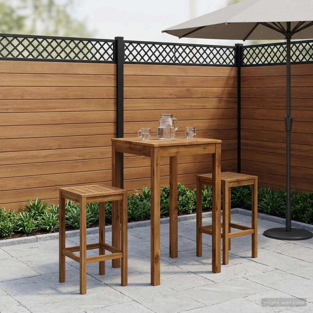 Vidaxl tuinbar tafel naturel 60 x 60,5 x 105 cm massief acaciahout