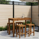 Vidaxl tuinbar tafel naturel 108,5 x 55 x 105 cm massief acaciahout