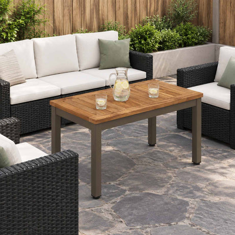 Vidaxl salontafel natuurlijk en koffie 60,5 x 30 x 36 cm