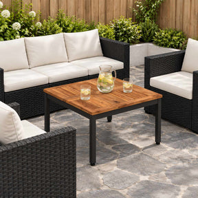 Vidaxl salontafel naturel en zwart 60 x 60,5 x 36 cm