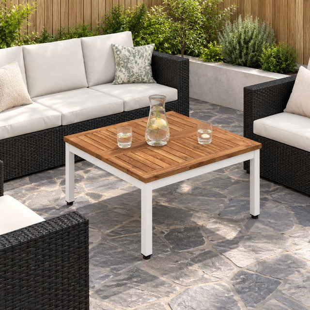 Vidaxl salontafel natuurlijk en wit 60 x 60,5 x 36 cm