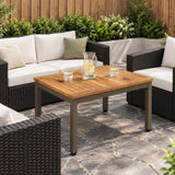 Vidaxl salontafel natuurlijk en koffie 49 x 60,5 x 36 cm