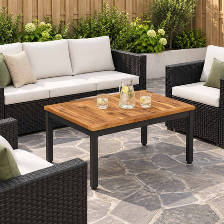 Vidaxl salontafel naturel en zwart 49 x 68,5 x 36 cm