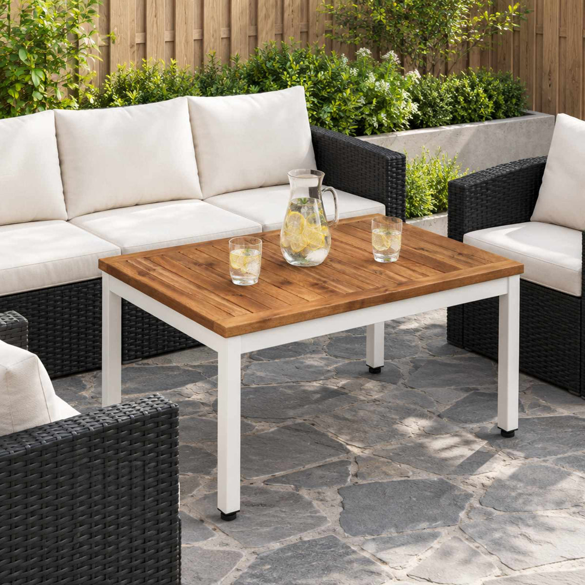 Vidaxl salontafel natuurlijk en wit 49 x 68,5 x 36 cm