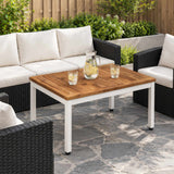 Vidaxl salontafel natuurlijk en wit 49 x 68,5 x 36 cm