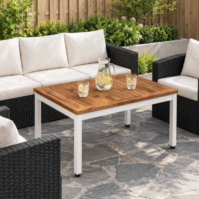 Vidaxl salontafel natuurlijk en wit 49 x 68,5 x 36 cm