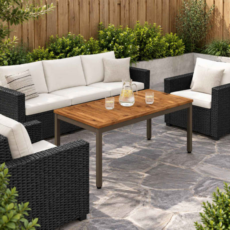 Vidaxl salontafel natuurlijk en koffie 49 x 100,5 x 45 cm