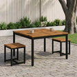 Vidaxl salontafel naturel en zwart 80 x 80,5 x 45 cm