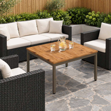Vidaxl salontafel natuurlijk en koffie 80 x 80,5 x 45 cm