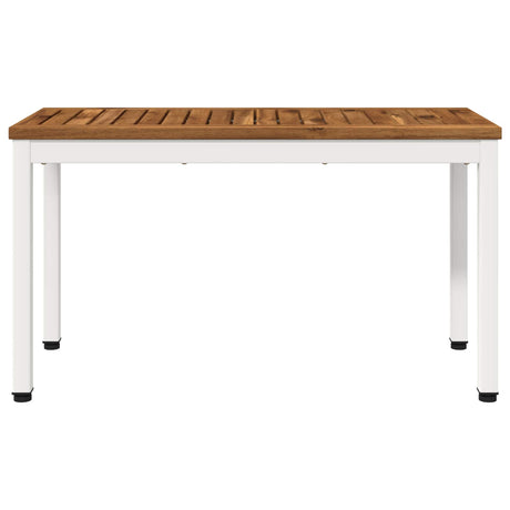 Vidaxl tuinbank 80,5 x 35 x 45 cm massief acaciahout natuurlijk en wit