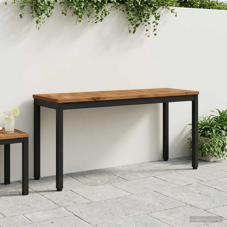 Vidaxl tuinbank 108,5 x 35 x 45 cm massief acaciahout naturel en zwart