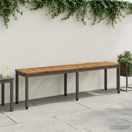 Vidaxl tuinbank 161 x 35 x 45 cm massief acaciahout rechthoekig