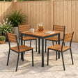 Vidaxl tuindiner tafel naturel en zwart 60 x 60,5 x 75 cm
