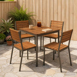 Vidaxl tuindiner tafel natuurlijk en koffie 70 x 68,5 x 75 cm