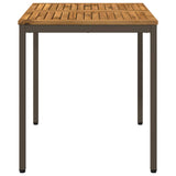 Vidaxl tuindiner tafel natuurlijk en koffie 70 x 68,5 x 75 cm