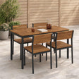 Vidaxl tuindiner tafel naturel en zwart 108,5 x 55 x 75 cm