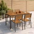 Vidaxl tuindiner tafel natuurlijk en koffie 108,5 x 55 x 75 cm