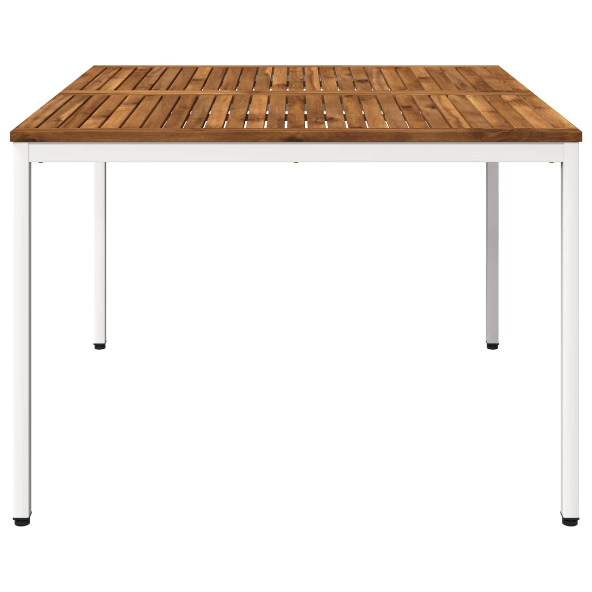 Vidaxl tuindiner tafel natuurlijk en wit 110 x 108,5 x 75 cm