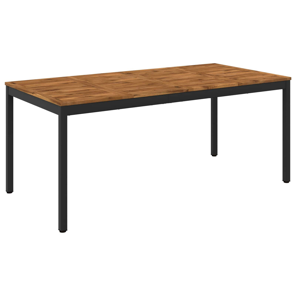 Vidaxl tuindiner tafel naturel en zwart 147 x 88,5 x 75 cm