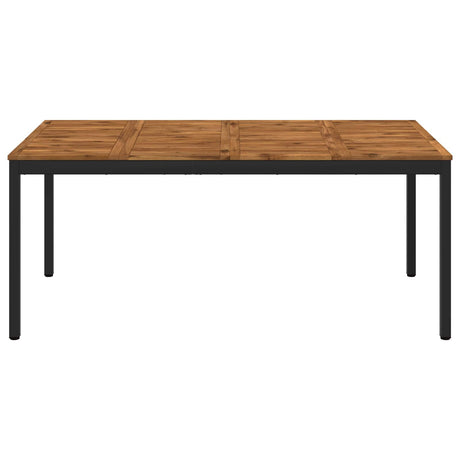 Vidaxl tuindiner tafel naturel en zwart 147 x 88,5 x 75 cm