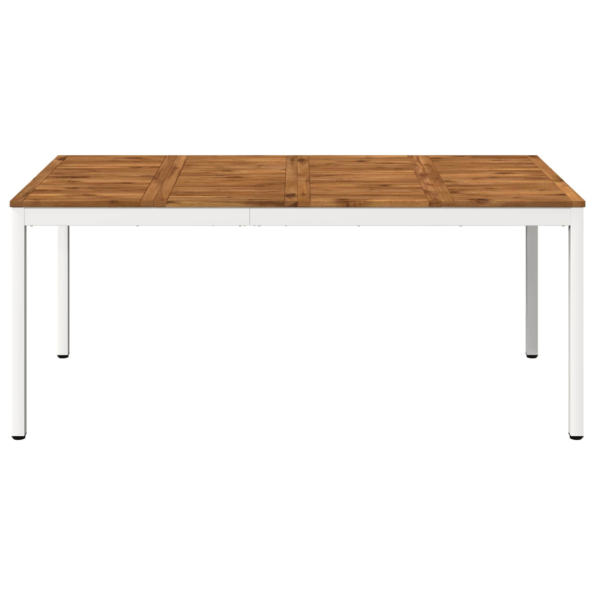 Vidaxl tuindiner tafel natuurlijk en wit 180 x 88,5 x 75 cm