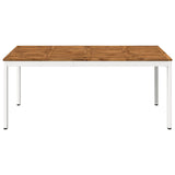 Vidaxl tuindiner tafel natuurlijk en wit 180 x 88,5 x 75 cm