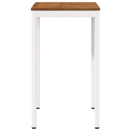 Vidaxl tuinbar tafel naarden natuurlijk en wit 60 x 60,5 x 105 cm