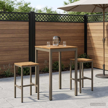 Vidaxl tuinbar tafel naarden natuurlijk en koffie 60 x 60,5 x 105 cm