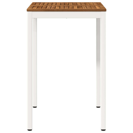 Vidaxl tuinbar tafel naarden natuurlijk en wit 70 x 68,5 x 105 cm