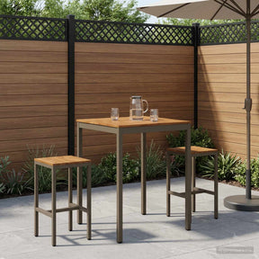 Vidaxl tuinbar tafel naarden natuurlijk en koffie 80 x 80,5 x 105 cm