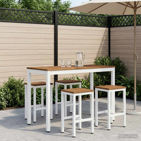 Vidaxl tuinbar tafel naarden natuurlijk en wit 108,5 x 55 x 105 cm