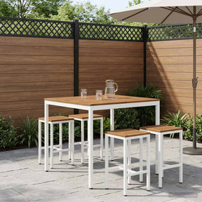 Vidaxl tuinbar tafel naarden natuurlijk en wit 110 x 108,5 x 105 cm