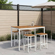 Vidaxl tuinbar tafel naarden natuurlijk en wit 147 x 88,5 x 105 cm