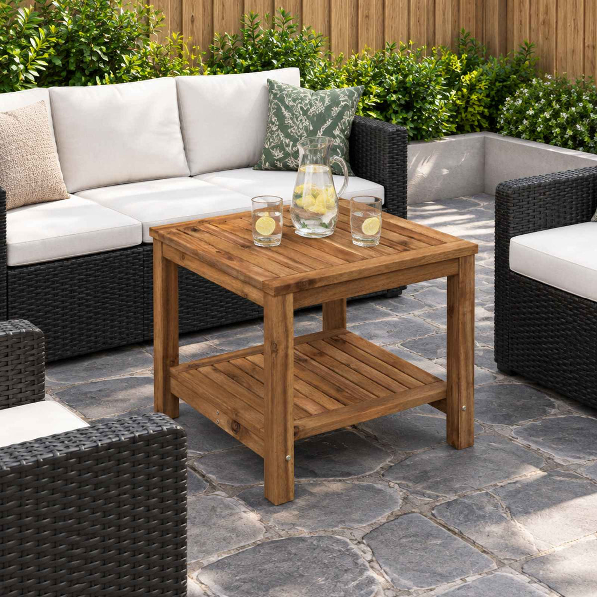Vidaxl salontafel naturel 48,5 x 49 x 45 cm massief acaciahout