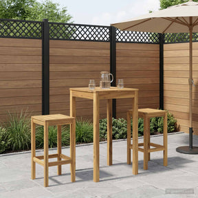 Vidaxl tuinbar tafel wit 60 x 60,5 x 105 cm massief acaciahout