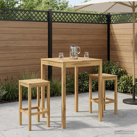 Vidaxl tuinbar tafel wit 80 x 80,5 x 105 cm massief acaciahout