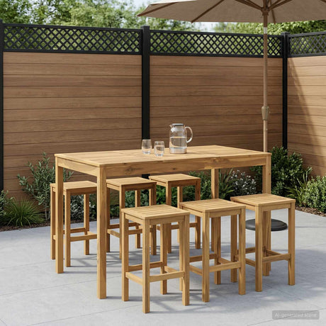 Vidaxl tuinbar tafel wit 147 x 88,5 x 105 cm massief acaciahout