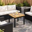 Vidaxl salontafel wit en zwart 40 x 40,5 x 36 cm massief acaciahout