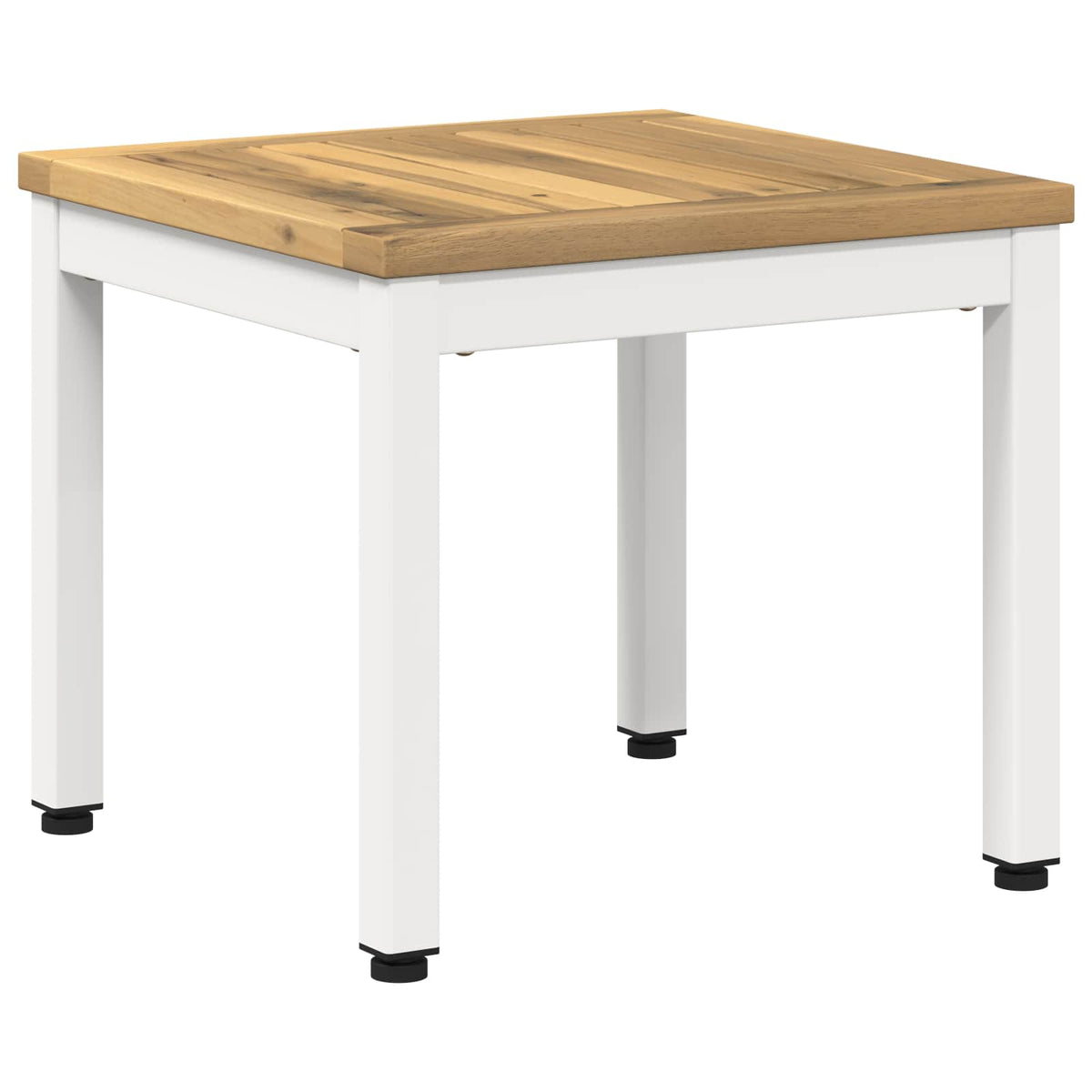 Vidaxl salontafel wit 40 x 40,5 x 36 cm massief acaciahout