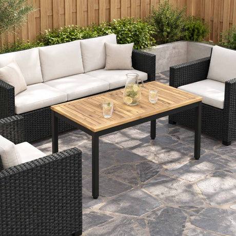 Vidaxl salontafel wit en zwart 49 x 100,5 x 45 cm massief acaciahout
