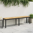 Vidaxl tuinbank 161 x 35 x 45 cm massief acaciahout whitewash en zwart