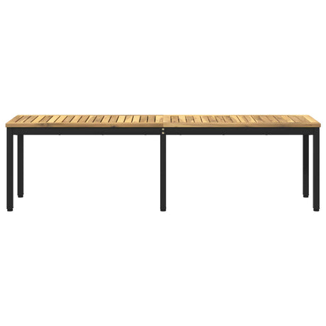 Vidaxl tuinbank 161 x 35 x 45 cm massief acaciahout wit en zwart