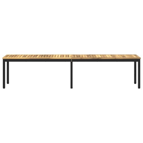 Vidaxl tuinbank 201 x 35 x 45 cm massief acaciahout wit en zwart