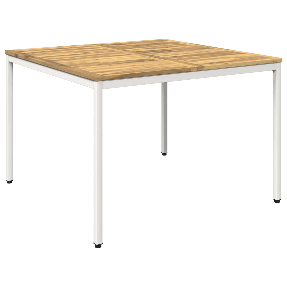 Vidaxl tuindiner tafel wit 110 x 108,5 x 75 cm massief acaciahout