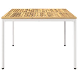 Vidaxl tuindiner tafel wit 110 x 108,5 x 75 cm massief acaciahout