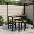 Vidaxl tuinbar tafel naarden wit en zwart 108,5 x 55 x 105 cm