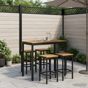Vidaxl tuinbar tafel naarden wit en zwart 108,5 x 55 x 105 cm