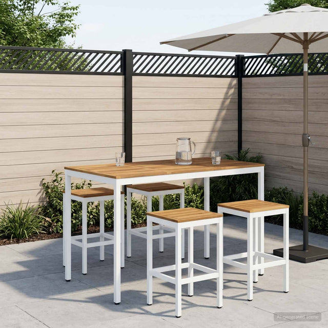 Vidaxl tuinbar tafel naarden wit 141 x 80,5 x 105 cm