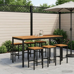 Vidaxl tuinbar tafel naarden wit en zwart 180 x 88,5 x 105 cm