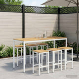 Vidaxl tuinbar tafel naarden wit 196 x 80,5 x 105 cm